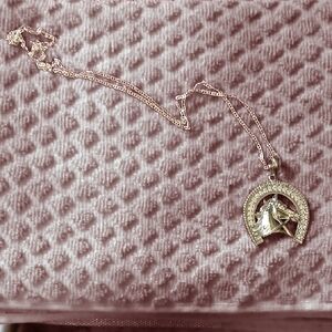925 Sterling Silver Horse Pendant Necklace